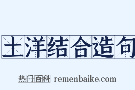 土洋结合造句是什么意思的图片